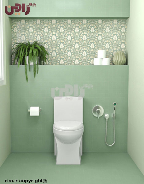 توالت فرنگی چینی کرد مدل آدنیس با درب و مکانیزم کامل