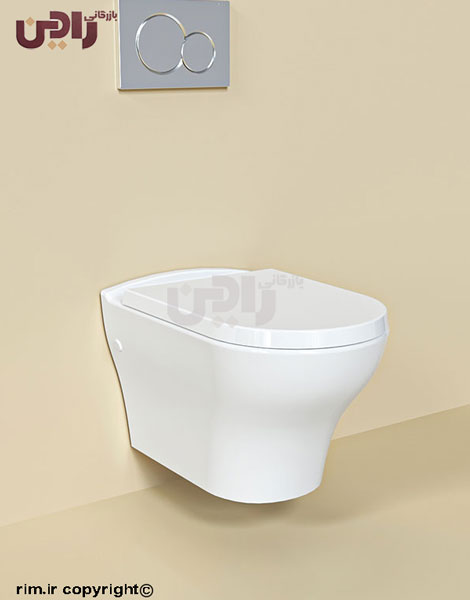توالت فرنگی چینی کرد مدل دافنه وال هنگ همراه درب
