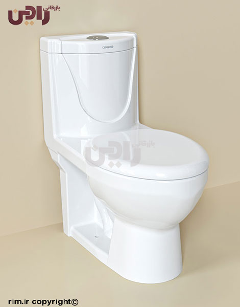 توالت فرنگی چینی کرد مدل دافنه با درب و مکانیزم کامل