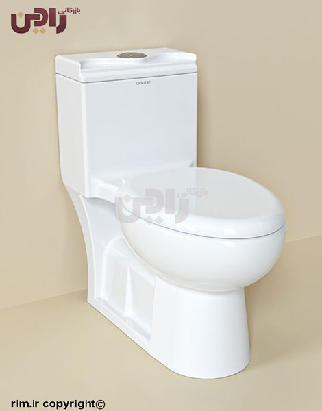 توالت فرنگی چینی کرد مدل لویزا با درب و مکانیزم کامل