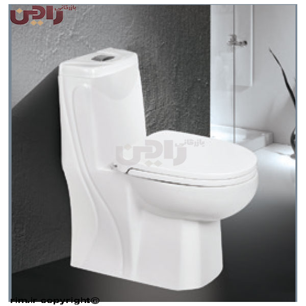 توالت فرنگی مروارید مدل دیاموند با درب و مکانیزم کامل